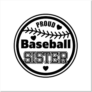 Proud Baseball Sister, Sports Gift Posters and Art